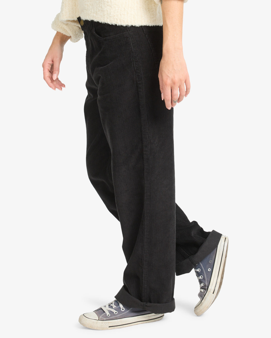 Billabong Womens Midtown Corduroy Trousers - Black Sands