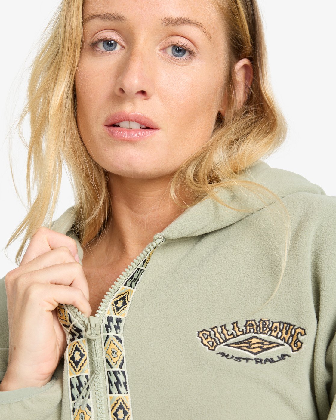 Billabong Womens Winter Camp Half-Zip Hoodie - Seagrass - ManGo Surfing