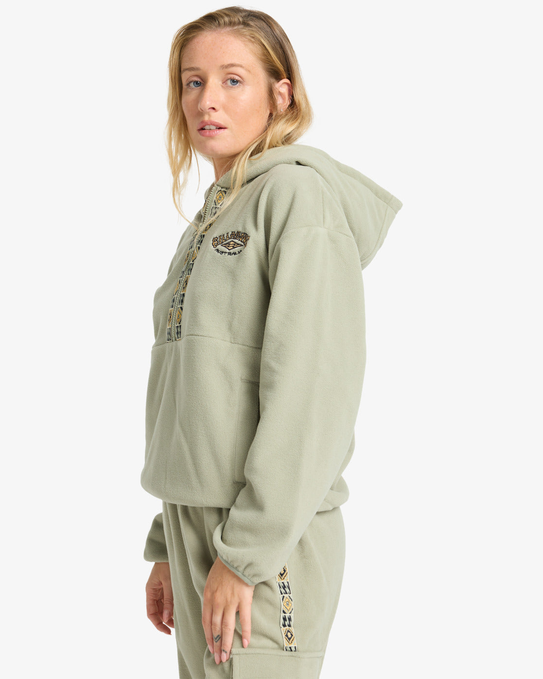 Billabong Womens Winter Camp Half-Zip Hoodie - Seagrass - ManGo Surfing