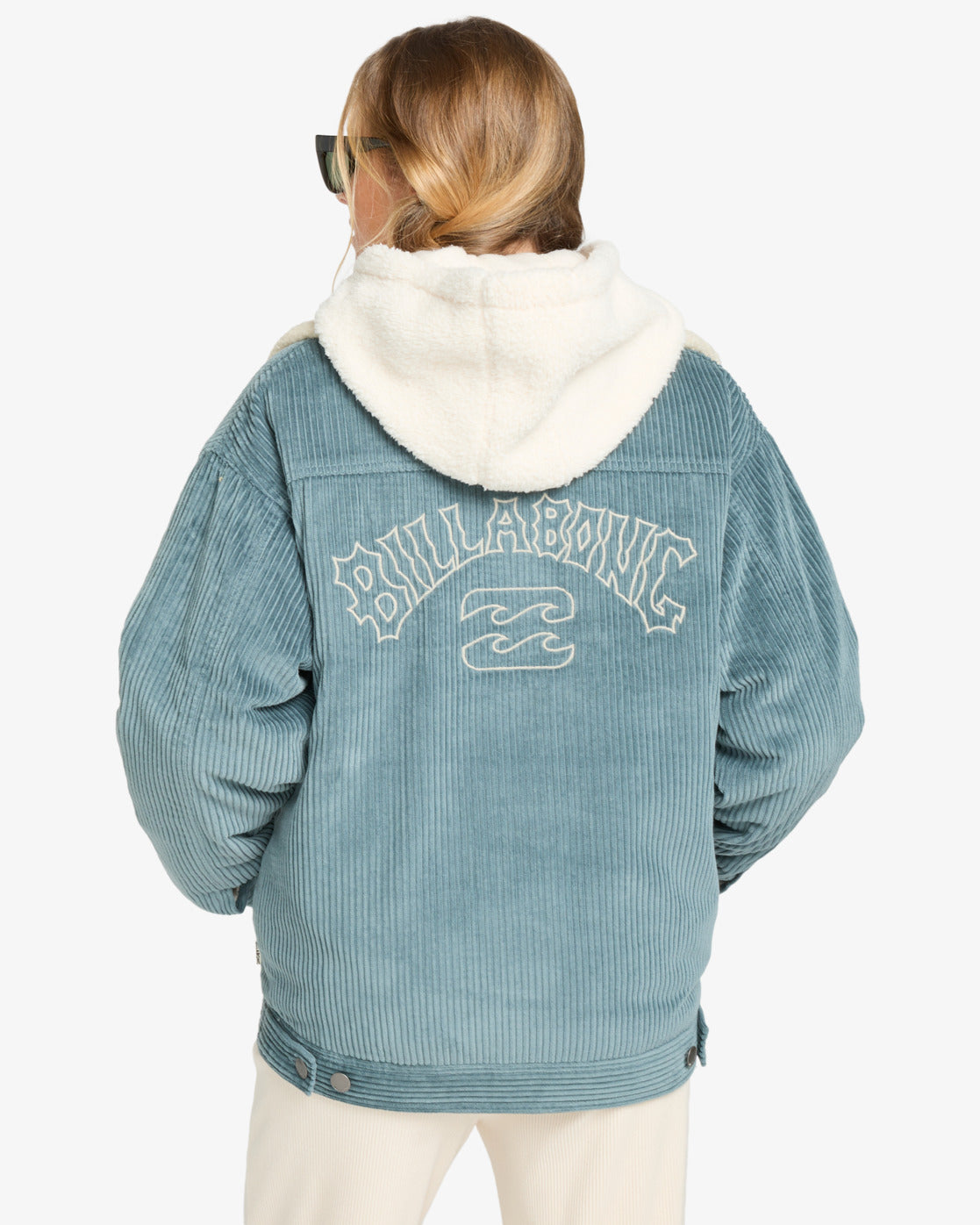 Billabong Womens Cord In Love Trucker Jacket - Slate Blue