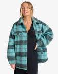 Billabong Womens Lucky Star Oversized Trucker Jacket - Misty Blue