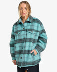 Billabong Womens Lucky Star Oversized Trucker Jacket - Misty Blue