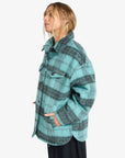 Billabong Womens Lucky Star Oversized Trucker Jacket - Misty Blue