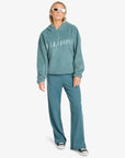 Billabong Womens Ready To Go Polar Fleece Hoodie - Slate Blue - ManGo Surfing