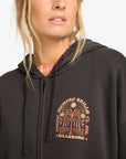 Billabong Womens El Sol Zip Up Hoodie - Off Black