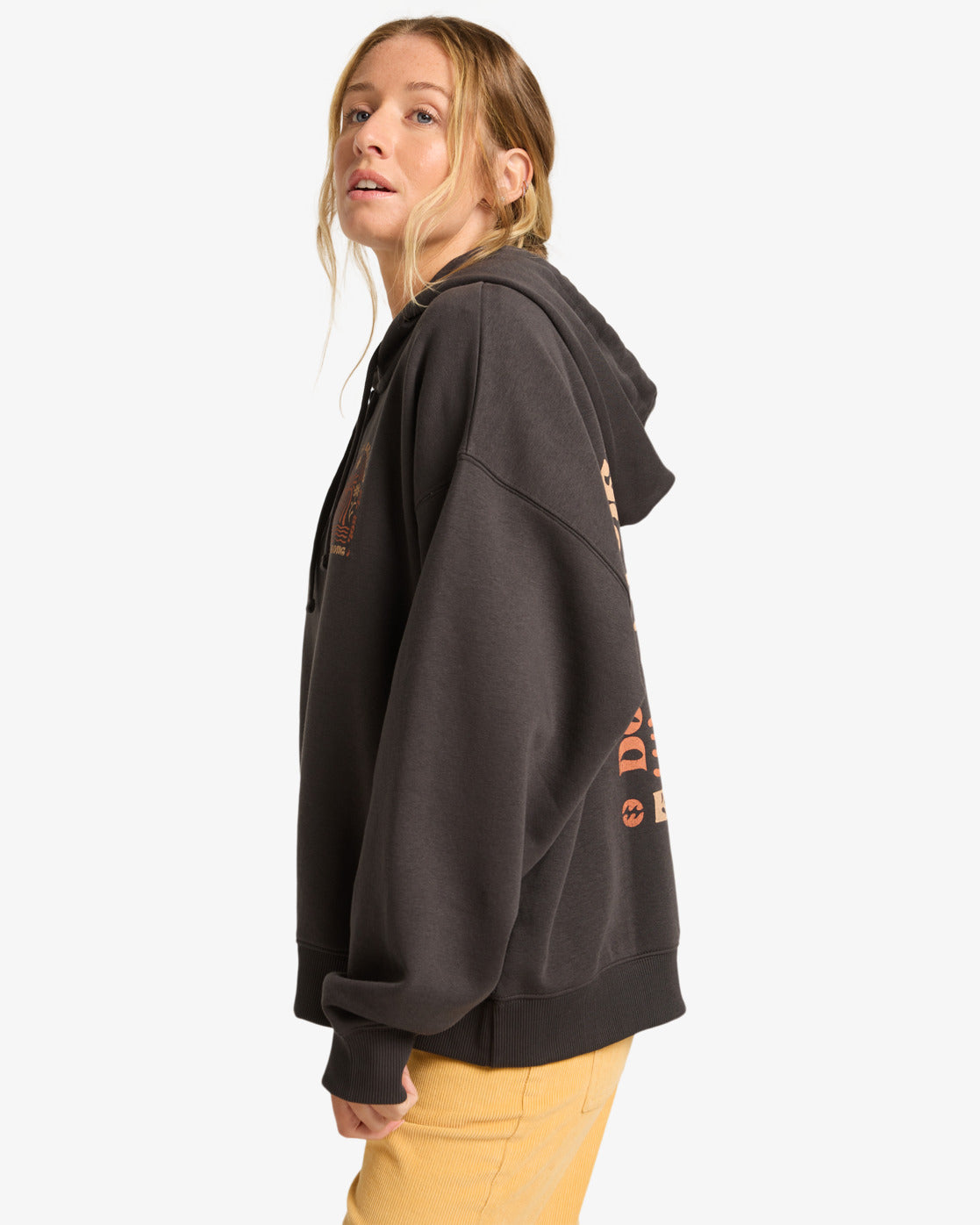 Billabong Womens El Sol Zip Up Hoodie - Off Black