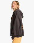 Billabong Womens El Sol Zip Up Hoodie - Off Black
