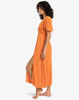 Billabong Womens Jet Set Midi Dress - Dried Mango