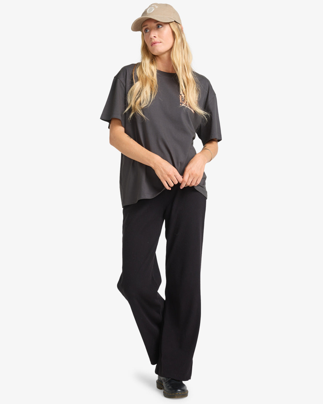 Billabong Womens Always Looking T-Shirt - Off Black
