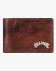 Billabong Arch Leather Tri-Fold Wallet - Chocolate