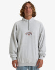 Billabong Mens Burleigh Half Zip Pullover Sweatshirt - Light Grey Heather - ManGo Surfing