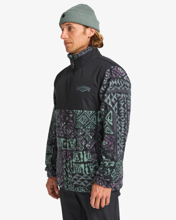 Billabong Mens Boundary Re-Issue Half Zip Mock Neck Fleece - Multi