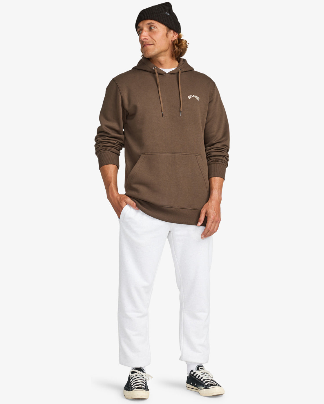 Billabong Mens Arch PO Pullover Hoodie - Dark Cedar - ManGo Surfing