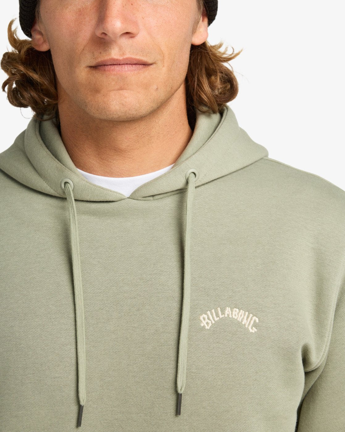 Billabong Mens Arch PO Pullover Hoodie - Grey Green - ManGo Surfing