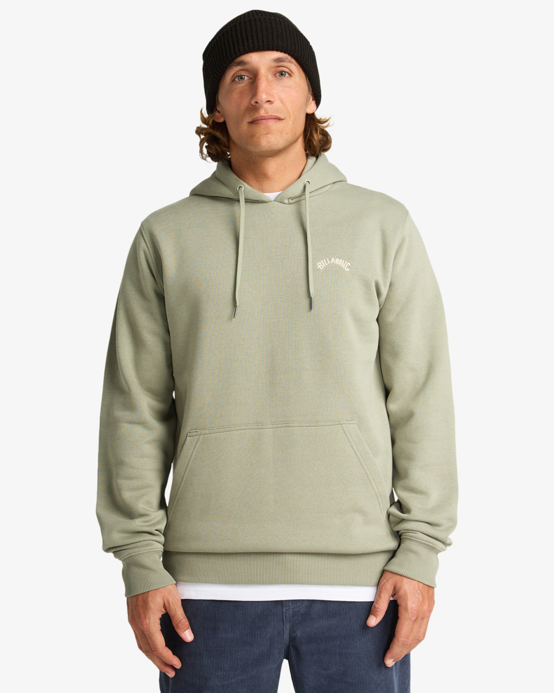 Billabong Mens Arch PO Pullover Hoodie - Grey Green - ManGo Surfing