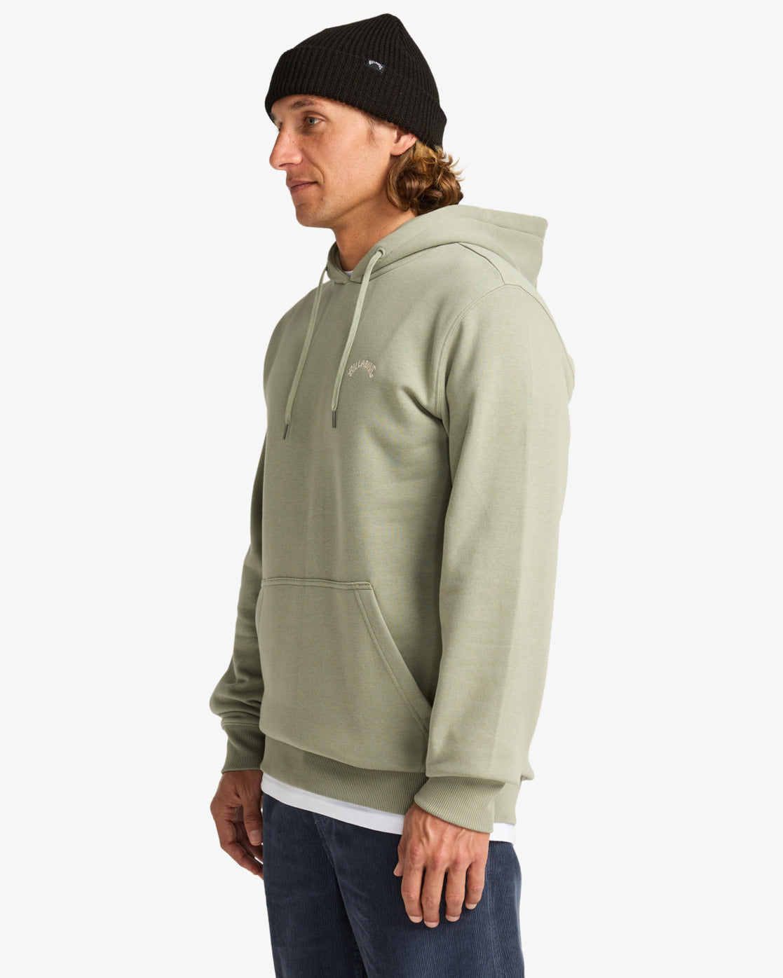 Billabong Mens Arch PO Pullover Hoodie - Grey Green - ManGo Surfing