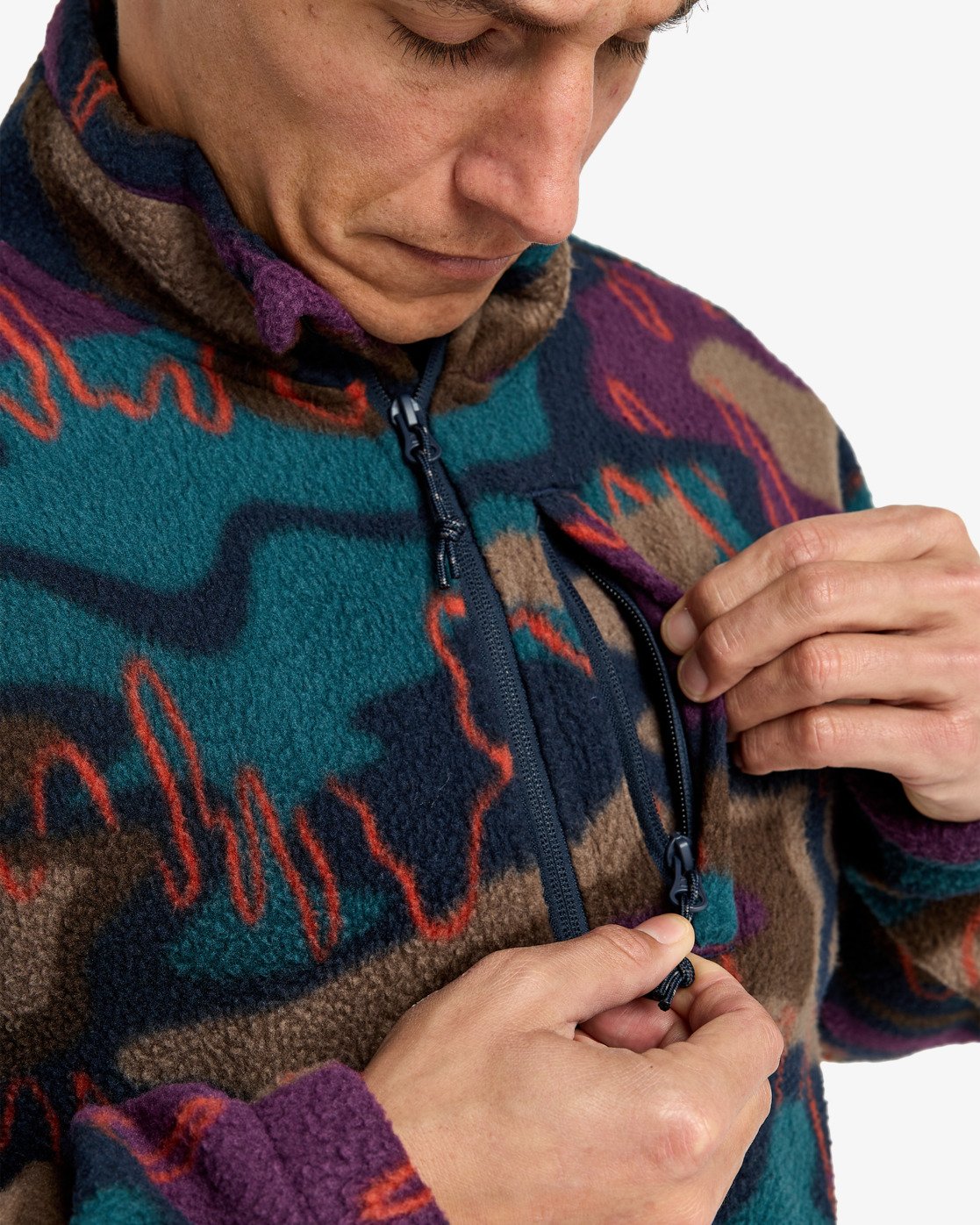 Billabong Mens Boundary Taaffe Fleece Top - Camo - ManGo Surfing