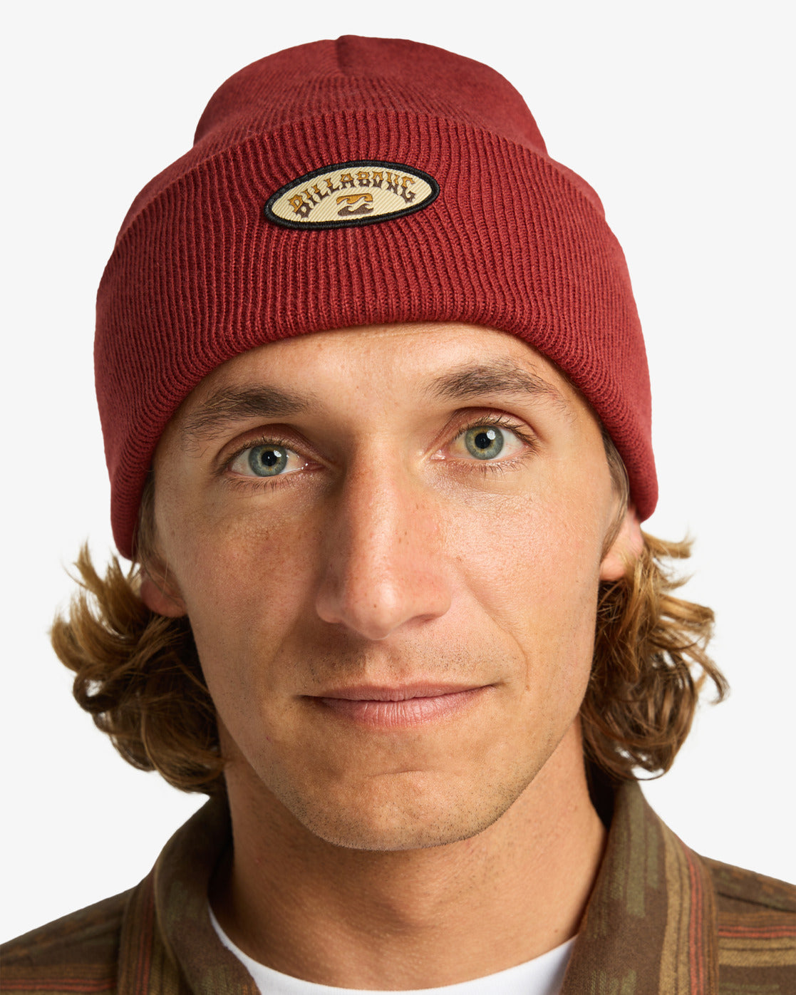 Billabong Mens Every Other Day Cuff Beanie Hat - One Size - Brick