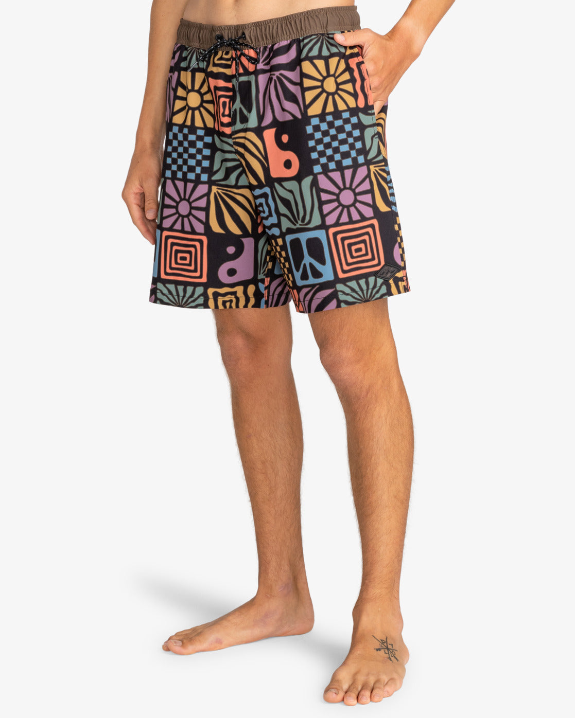 Billabong Mens Wasted Times Layback 18.5&quot; Swim Shorts - Multi