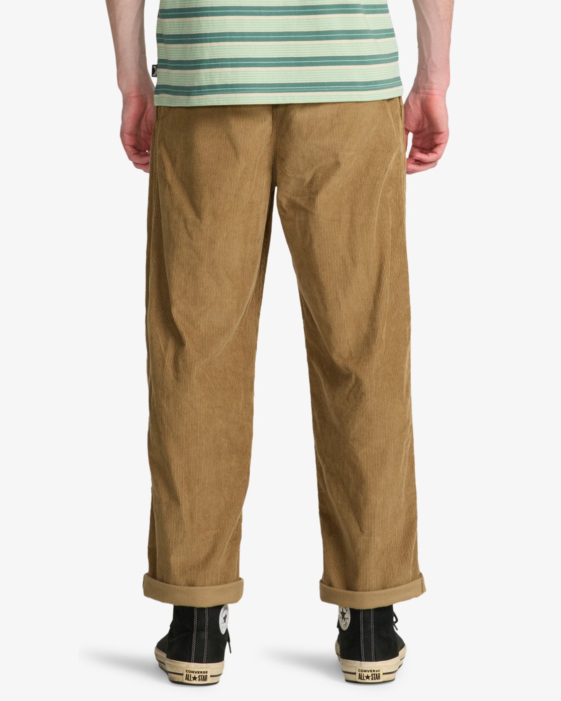 Billabong Mens Larry Cord Elasticated Waist Corduroy Trousers - Gravel