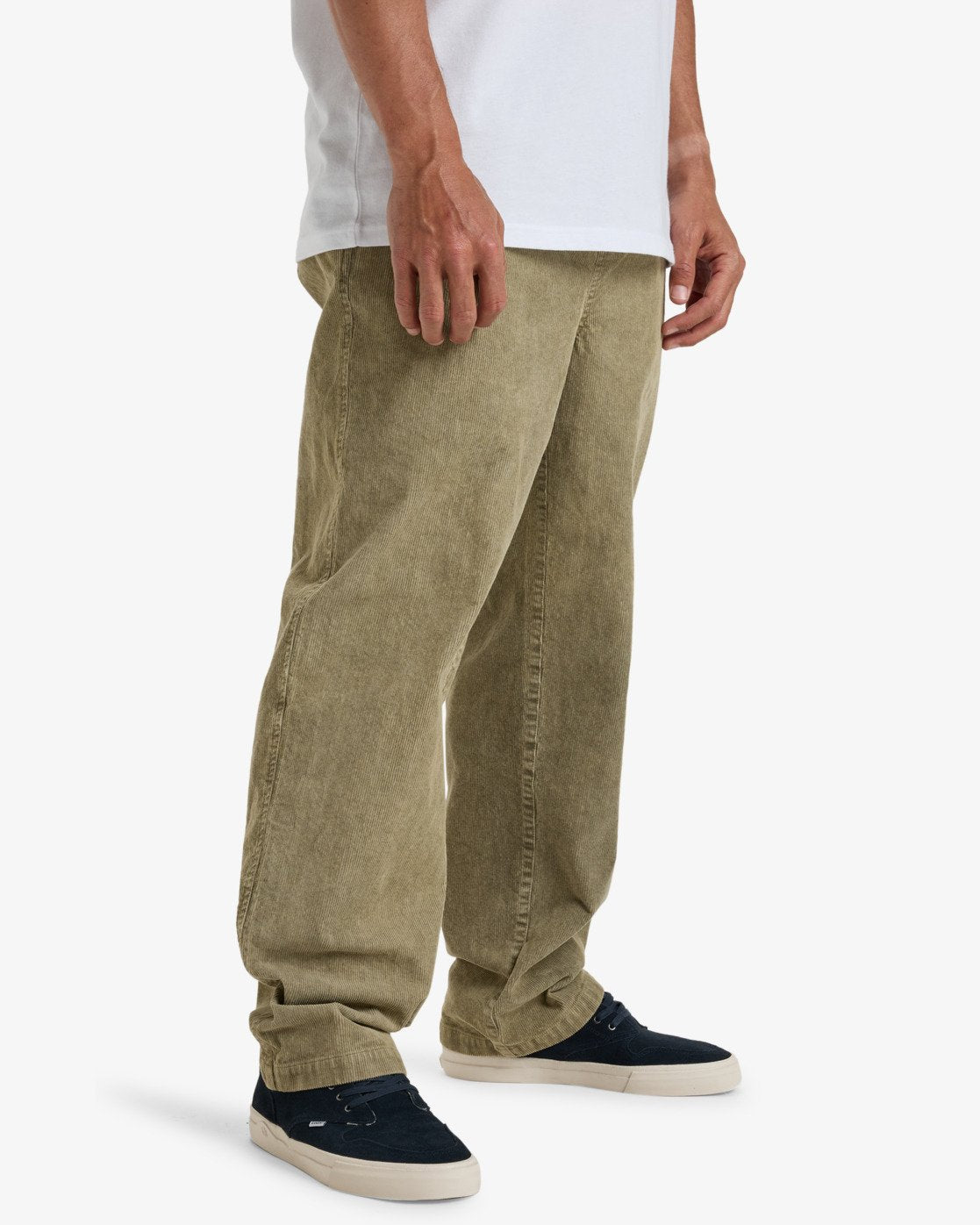 Billabong Mens Larry Cord Elasticated Waist Corduroy Trousers - Gravel