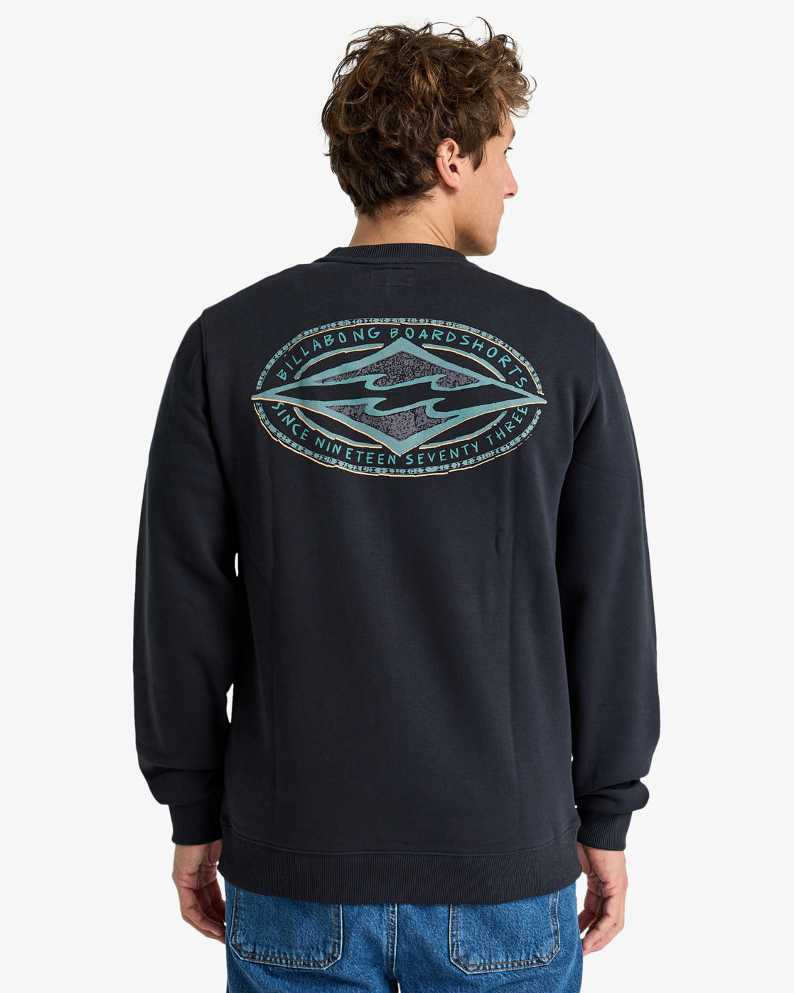 Billabong Mens Foundation Crew Sweatshirt - Black - ManGo Surfing