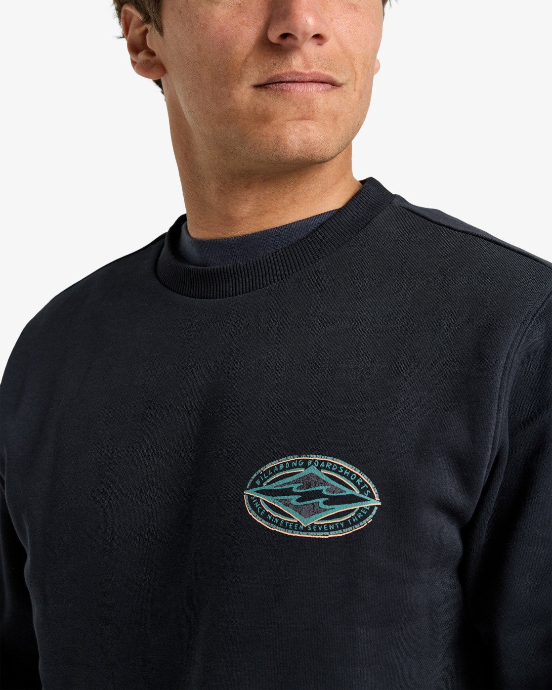 Billabong Mens Foundation Crew Sweatshirt - Black - ManGo Surfing