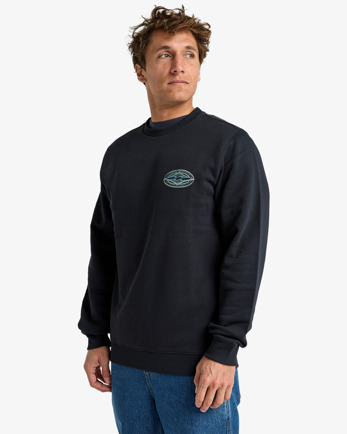 Billabong Mens Foundation Crew Sweatshirt - Black - ManGo Surfing