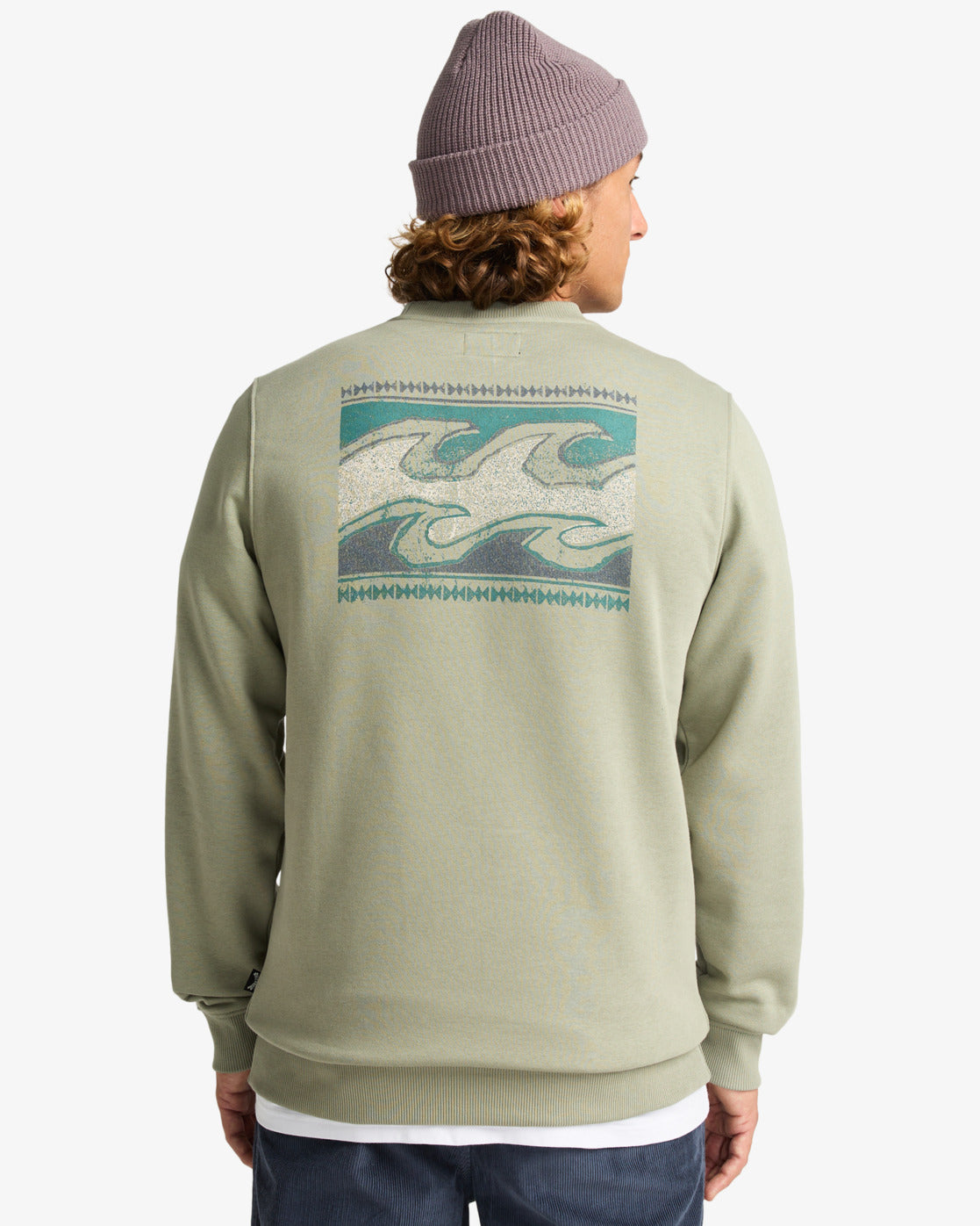 Billabong Mens Foundation Crew Sweatshirt - Grey Green - ManGo Surfing