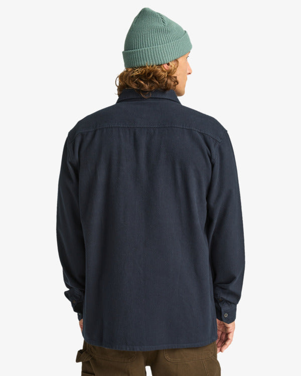 Billabong Mens Del Mar Flannel Long Sleeve Shirt - Dark Navy