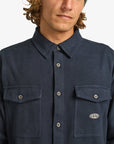 Billabong Mens Del Mar Flannel Long Sleeve Shirt - Dark Navy