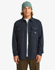 Billabong Mens Del Mar Flannel Long Sleeve Shirt - Dark Navy