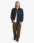 Billabong Mens Del Mar Flannel Long Sleeve Shirt - Dark Navy