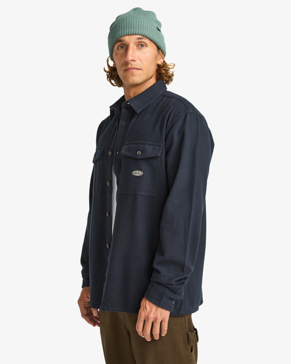 Billabong Mens Del Mar Flannel Long Sleeve Shirt - Dark Navy