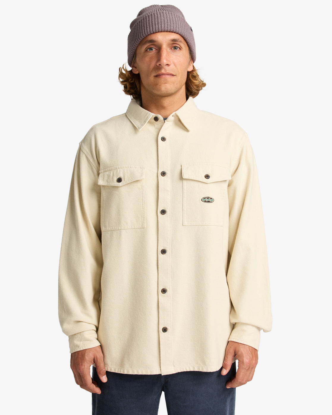 Billabong Mens Del Mar Flannel Long Sleeve Shirt - Sand