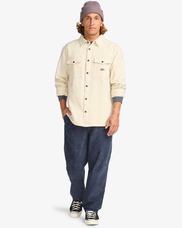 Billabong Mens Del Mar Flannel Long Sleeve Shirt - Sand