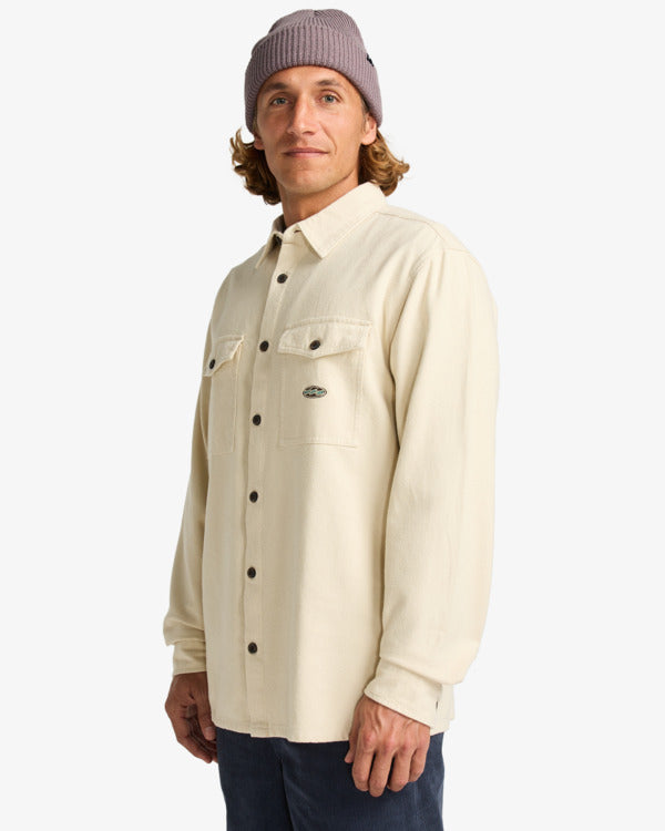 Billabong Mens Del Mar Flannel Long Sleeve Shirt - Sand