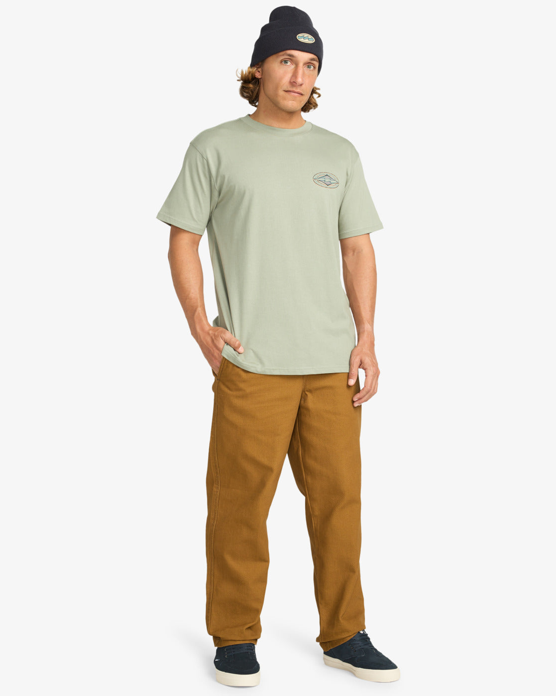 Billabong Mens Diamond Vision T-Shirt - Grey Green - ManGo Surfing