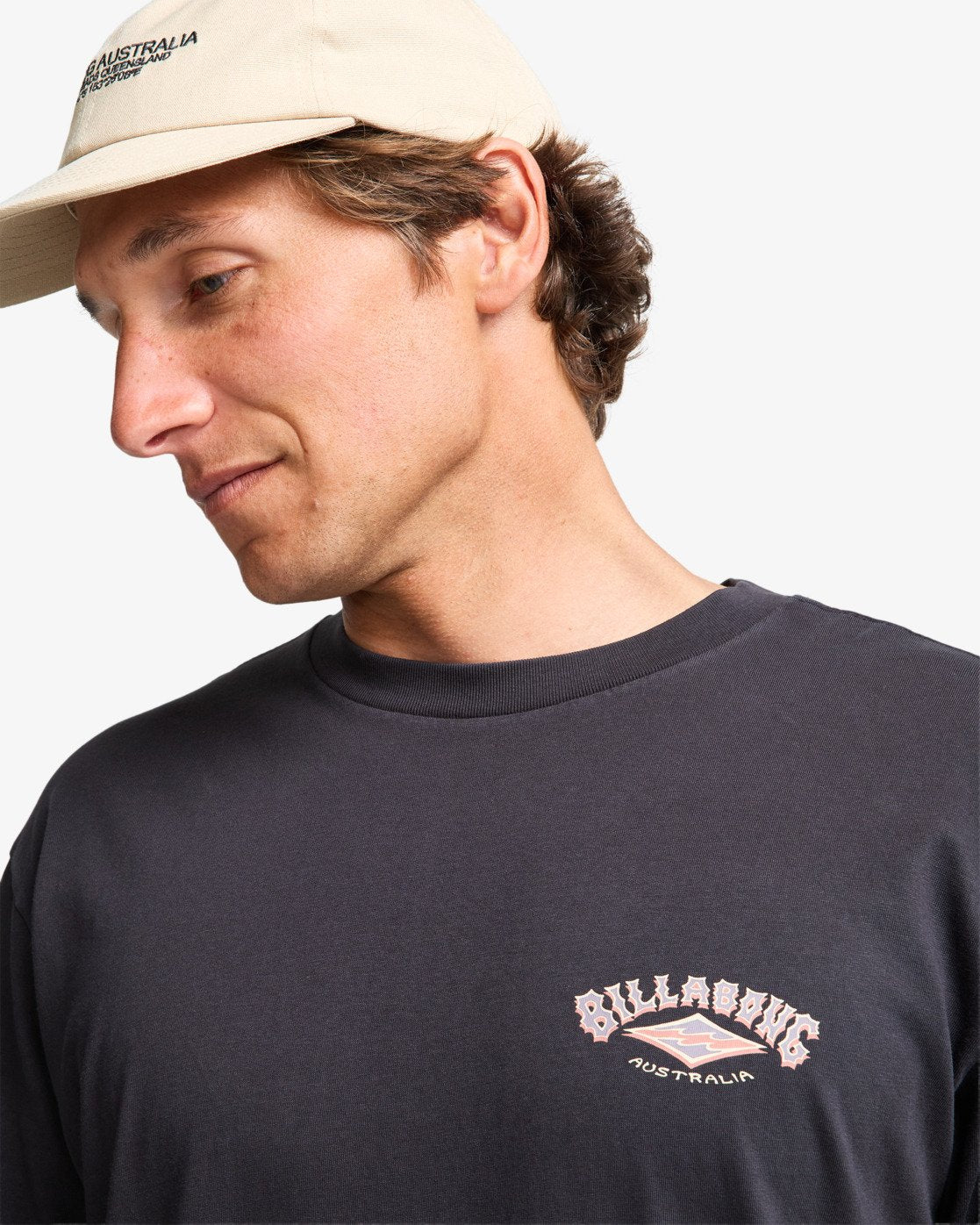Billabong Mens Arch Wave Washed T-Shirt - Dark Navy