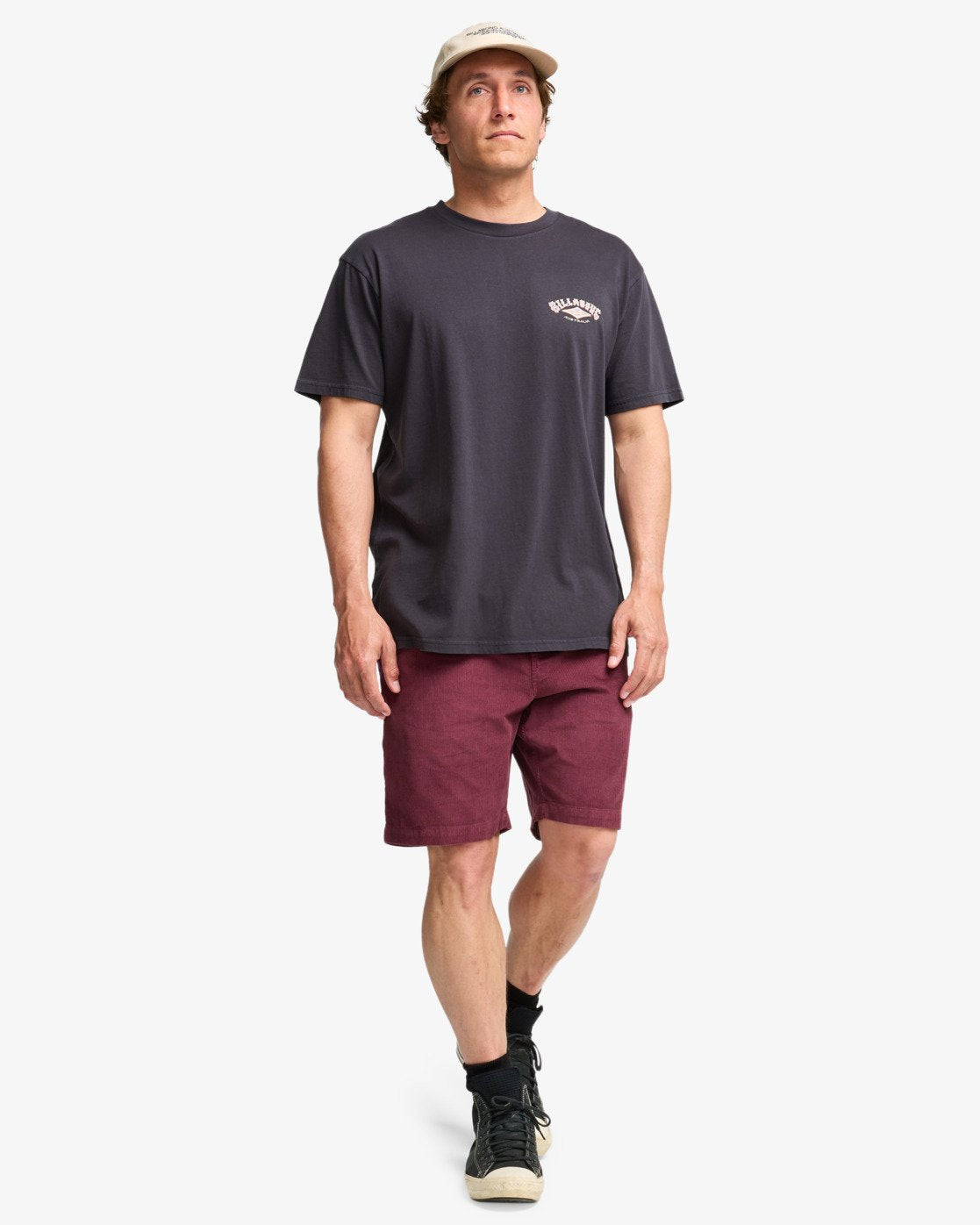 Billabong Mens Arch Wave Washed T-Shirt - Dark Navy