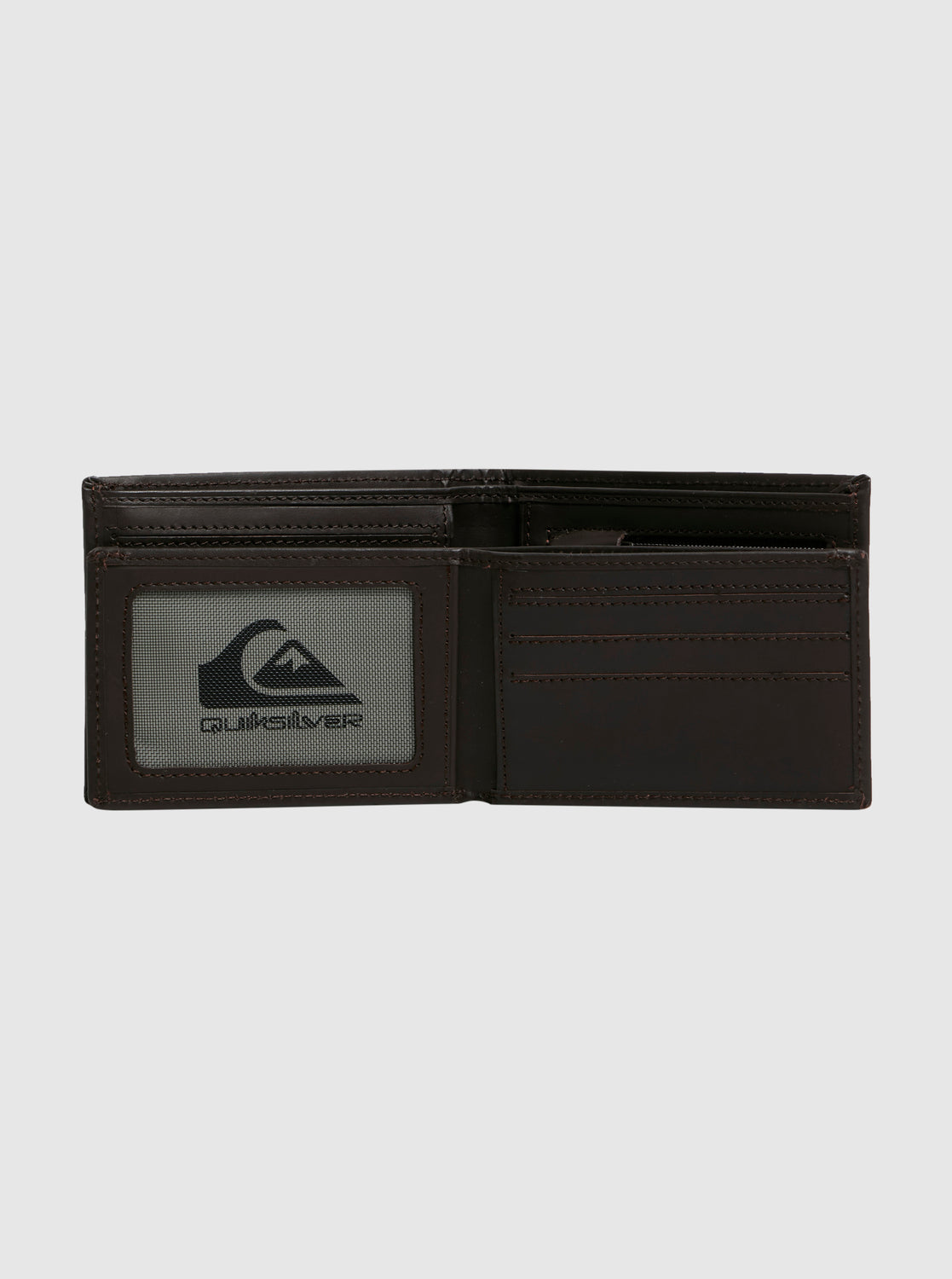 Quiksilver Mens Gutherie Leather Bi-Fold Wallet - Chocolate Brown