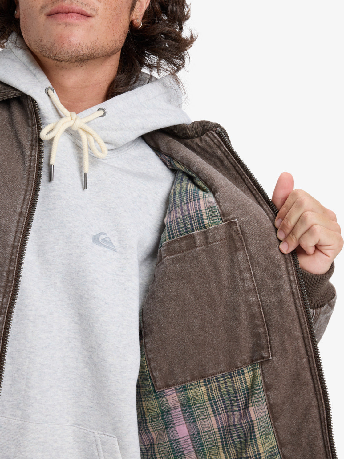 Quiksilver Mens Shaper Pad Workwear Jacket - Chocolate Brown