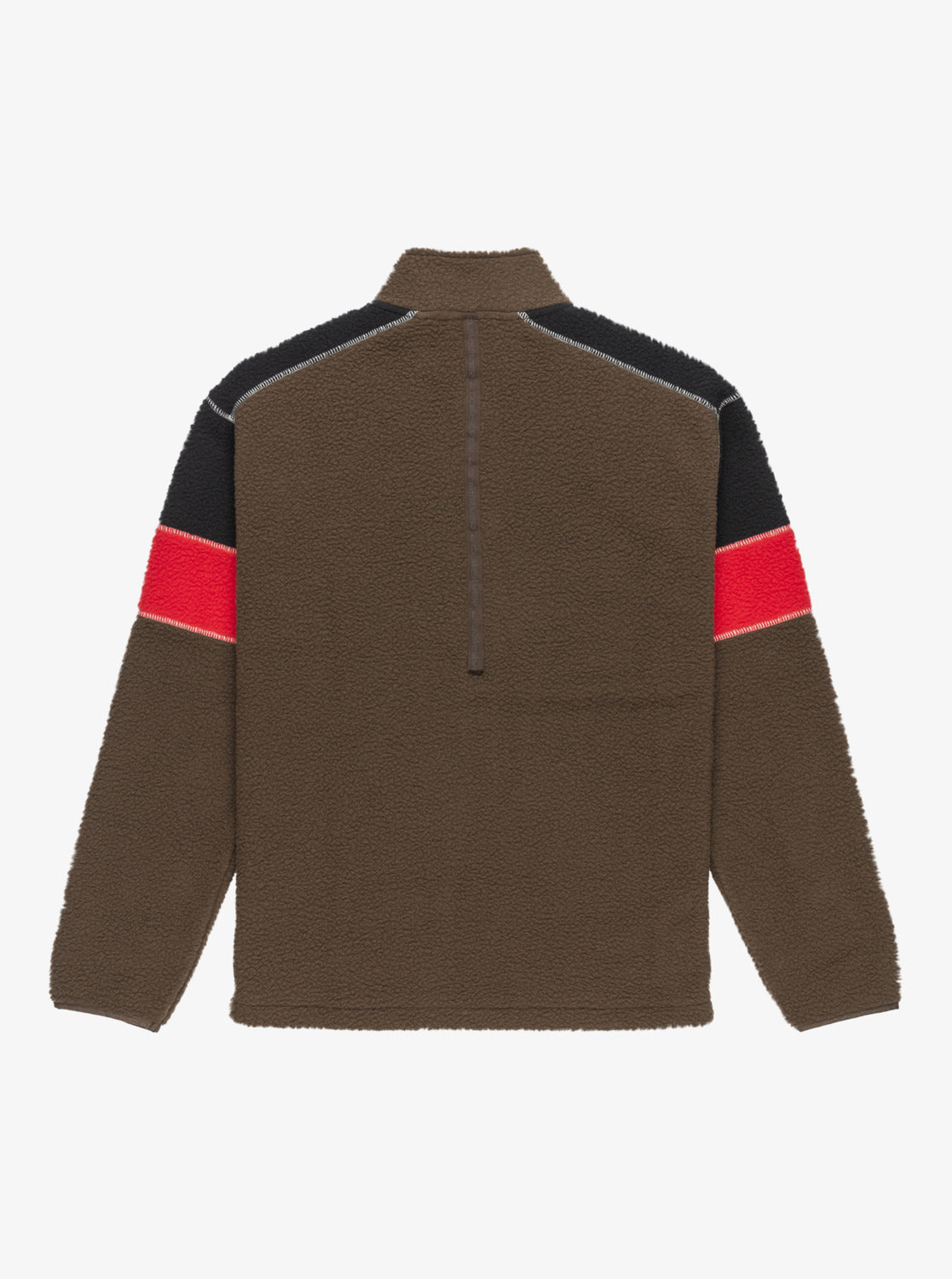 Quiksilver Mens Clean Coast Block Full Zip Fleece - Chocolate Brown