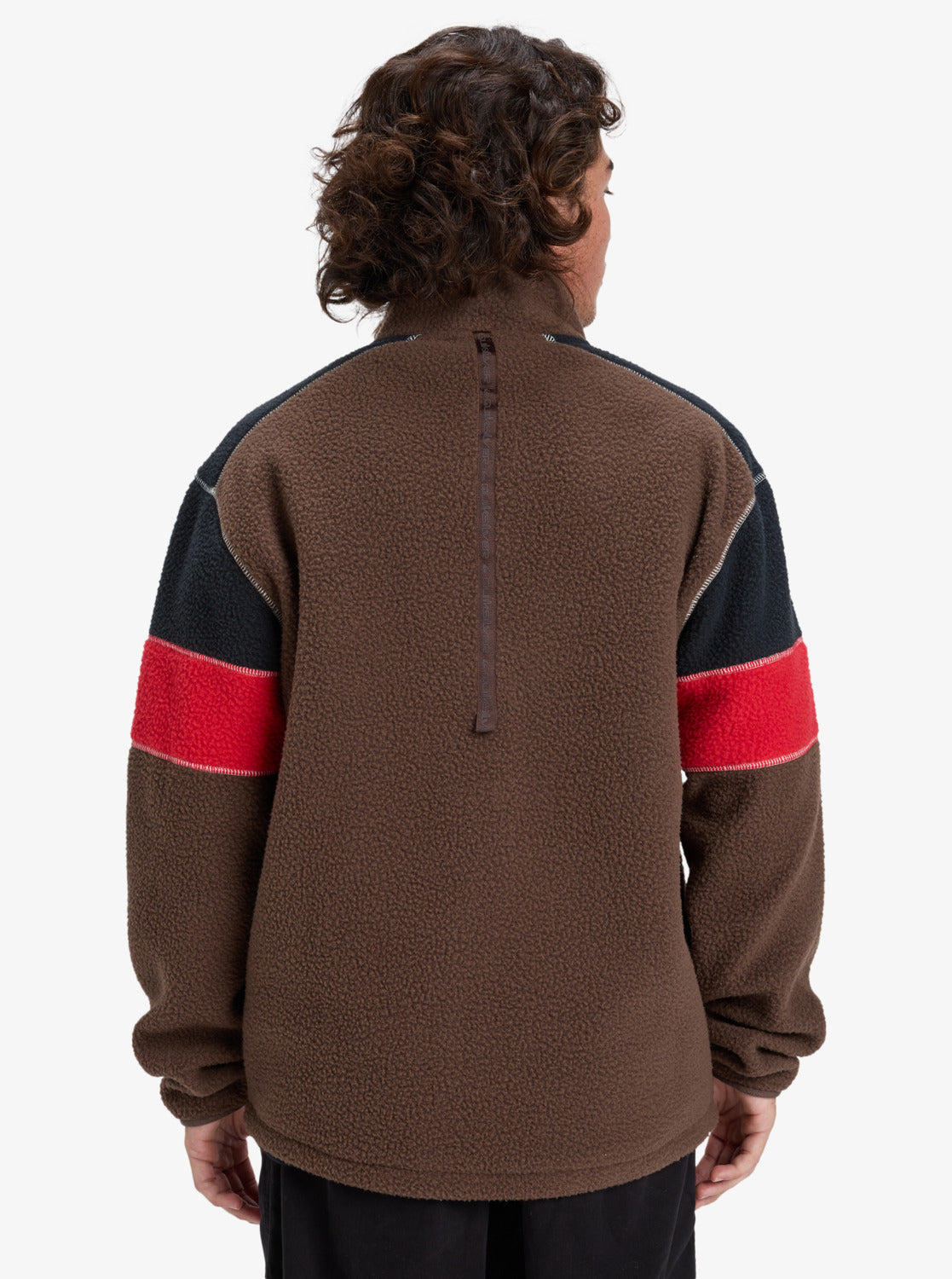 Quiksilver Mens Clean Coast Block Full Zip Fleece - Chocolate Brown