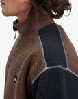 Quiksilver Mens Clean Coast Block Full Zip Fleece - Chocolate Brown