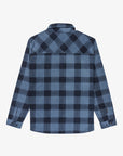 Quiksilver Mens Bering Strait Long Sleeve Check Shirt - China Blue - ManGo Surfing