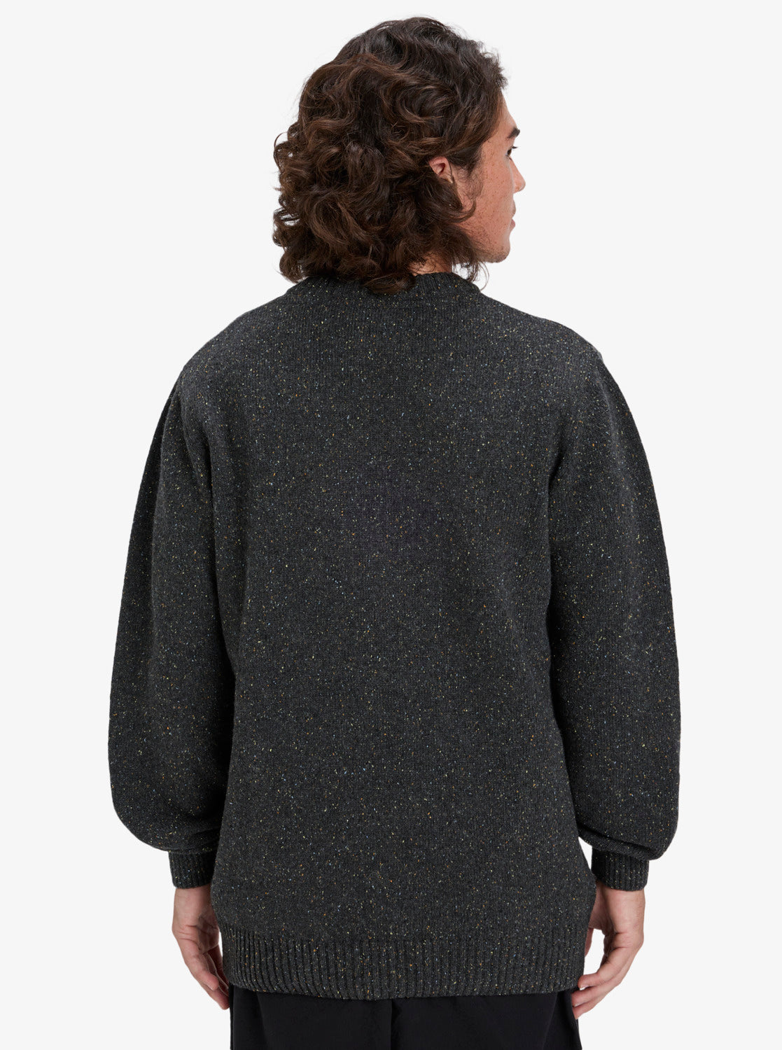 Quiksilver Mens Slow Song Neppy Jumper - Tarmac - ManGo Surfing