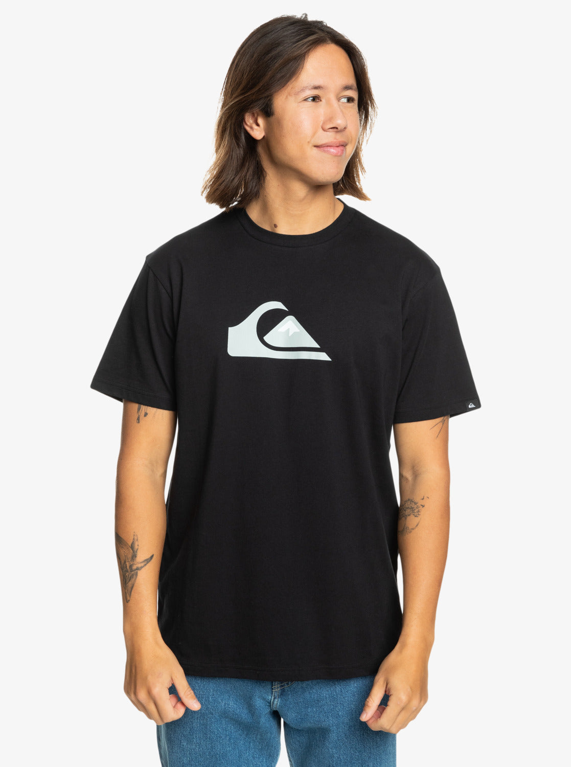 Quiksilver Mens Comp Logo T-Shirt - Black