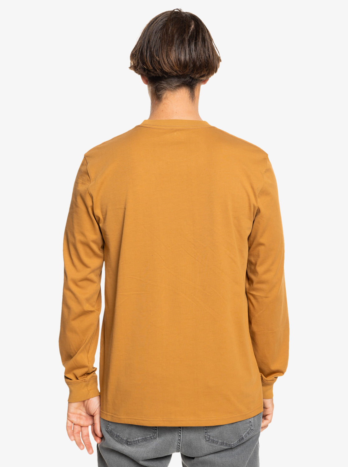 Quiksilver Mens Comp Logo Long Sleeve T-Shirt - Bone Brown