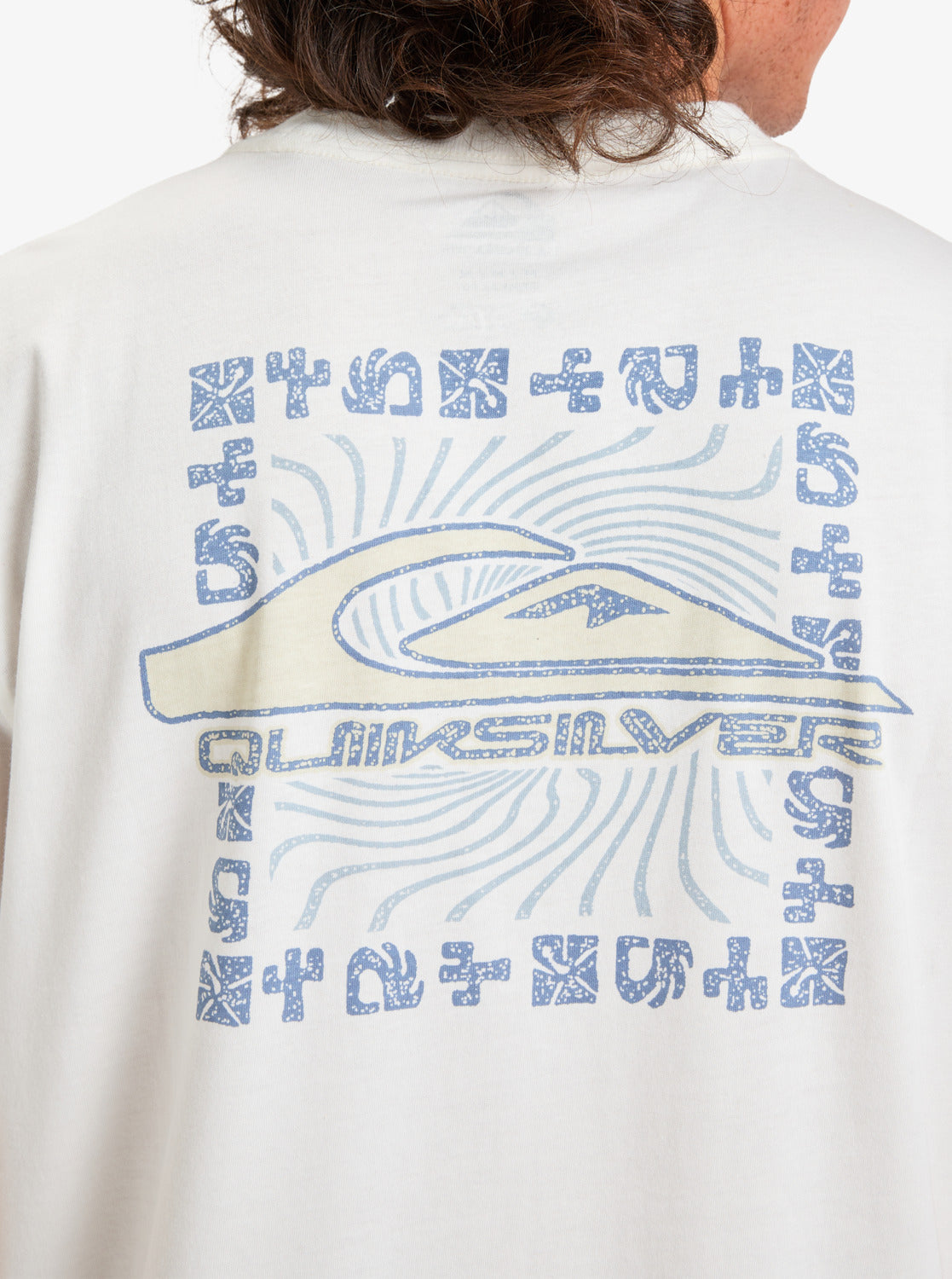 Quiksilver Mens Evo Border Lines T-Shirt - White